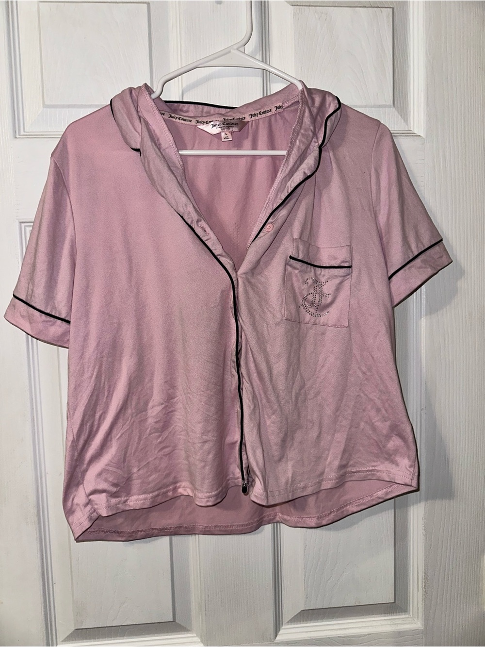 Juicy Couture Light Pink Short-Sleeve Pajama Top